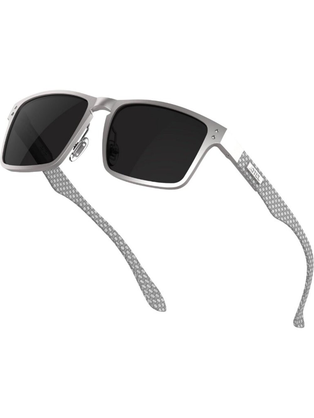 Stylish Polarized Rectangular Sunglasses for Men - UV400 Protection, Lightweight